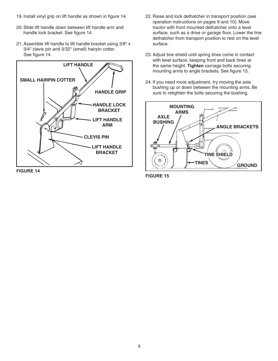 Craftsman TINE DETHATCHER 486.24312 User Manual | Page 8 / 12