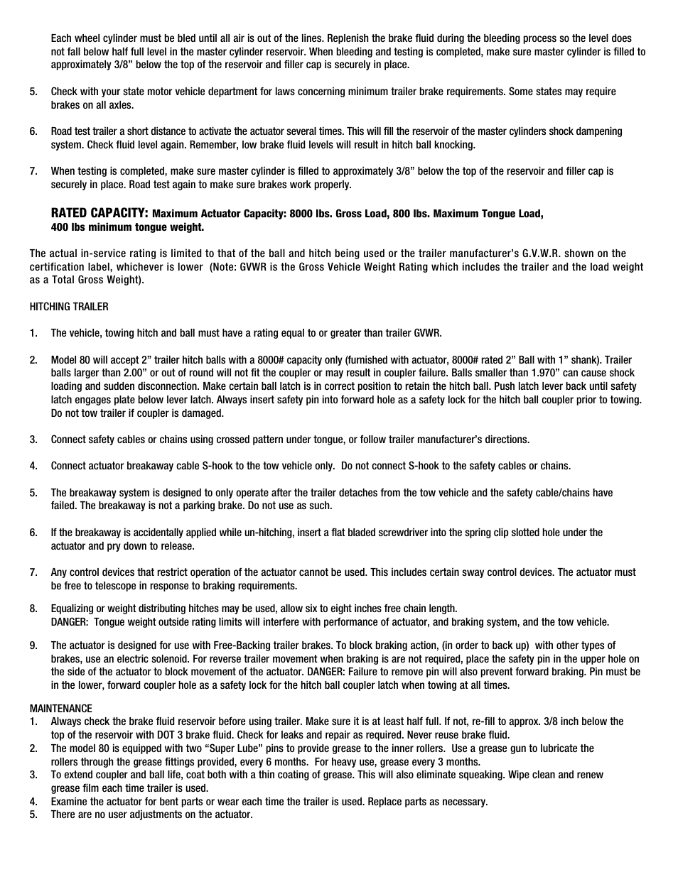 Tie Down 80E Actuator User Manual | Page 2 / 8
