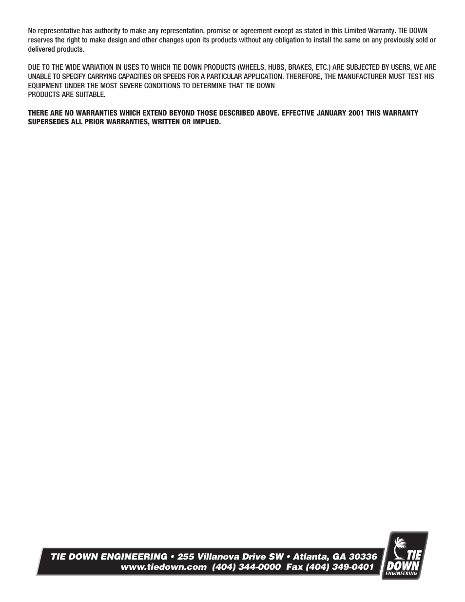 Tie Down 80LP User Manual | Page 7 / 8
