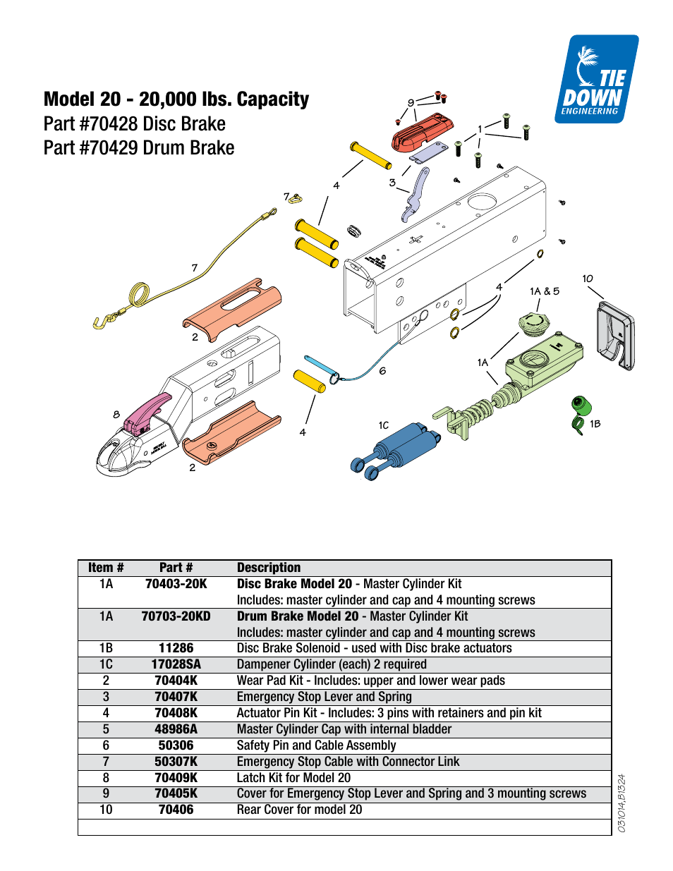 Tie Down 20 Raptor Actuator User Manual | Page 8 / 8