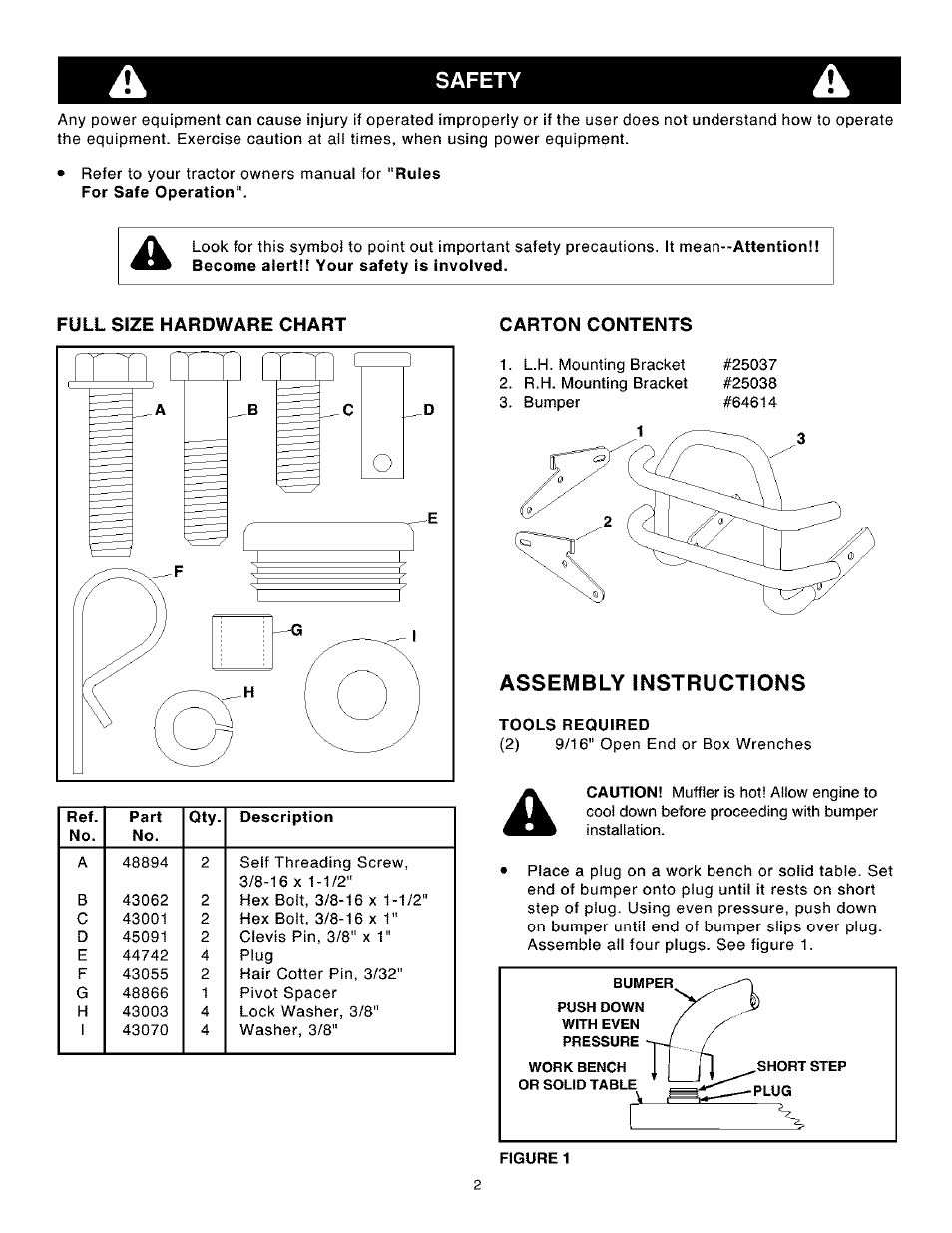 Assembly instructions | Craftsman 486.24621 User Manual | Page 2 / 4