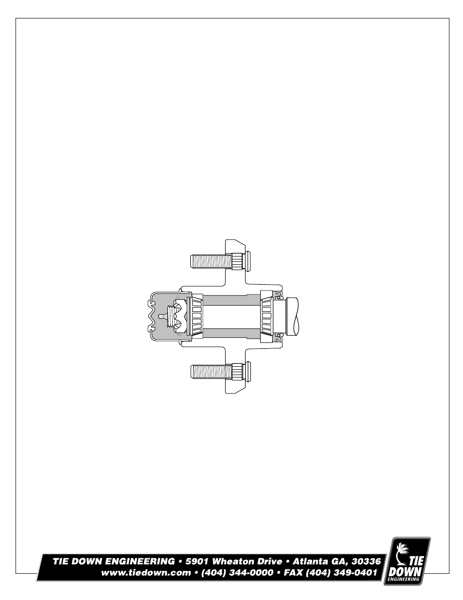 Tie Down Wheel Hub Kit User Manual | 1 page