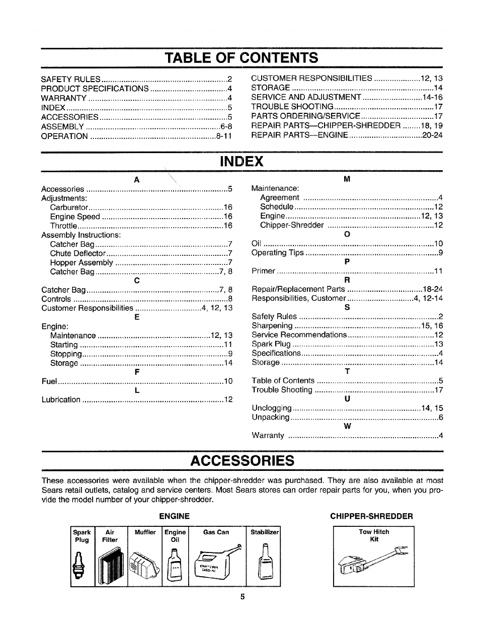 Craftsman 247.795850 User Manual | Page 5 / 42