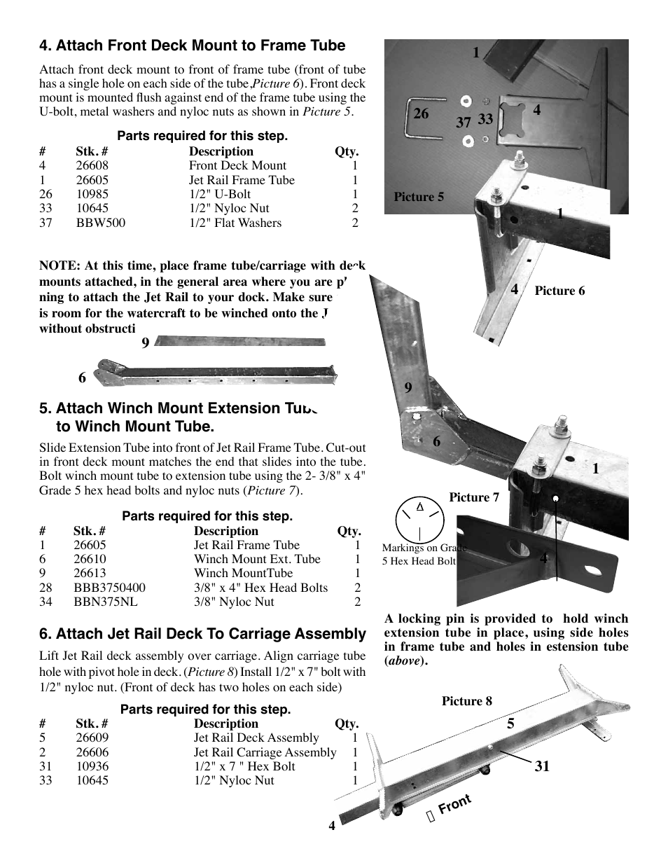 Tie Down Jet Rail User Manual | Page 4 / 9