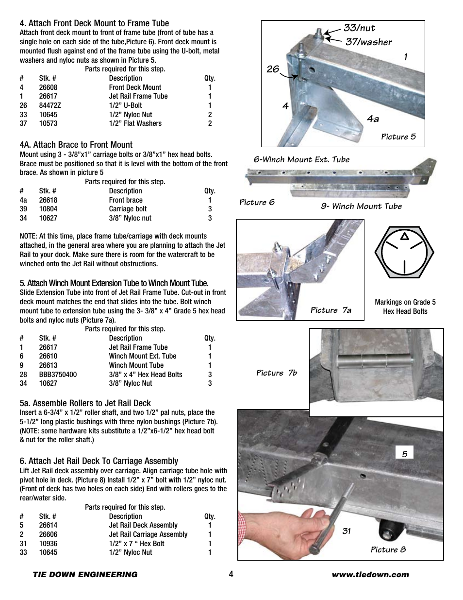 Tie Down Jet Rail XL User Manual | Page 4 / 10