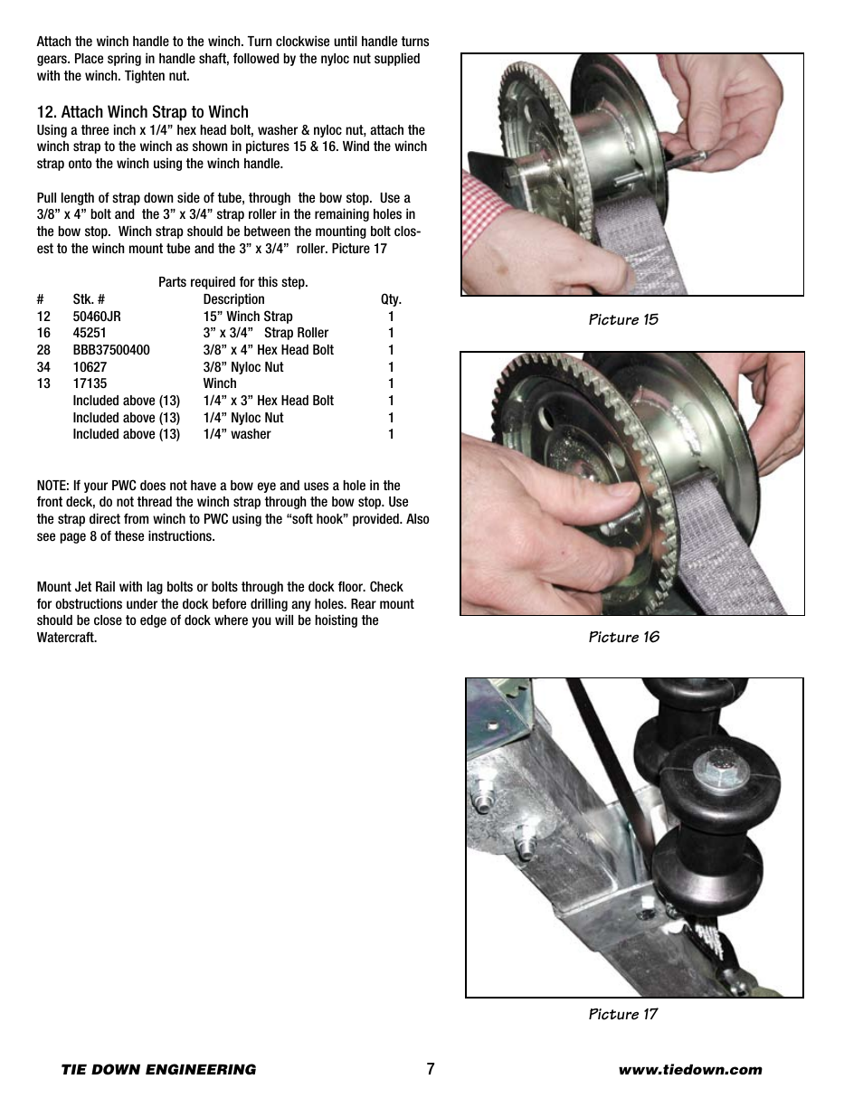 Tie Down Jet Rail XL User Manual | Page 7 / 10