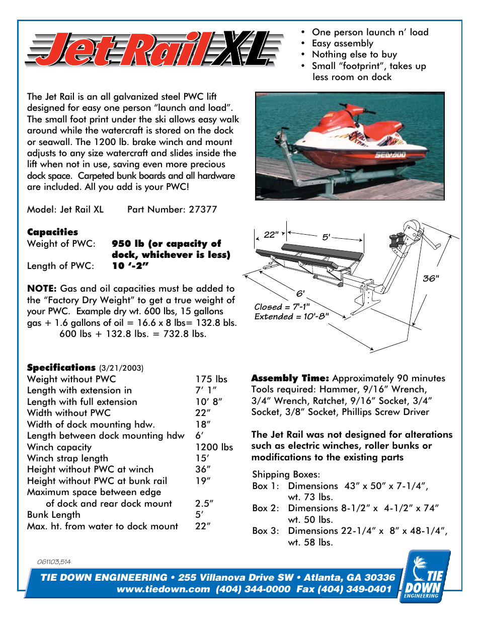 Tie Down Jet Rail XL User Manual | Page 9 / 10