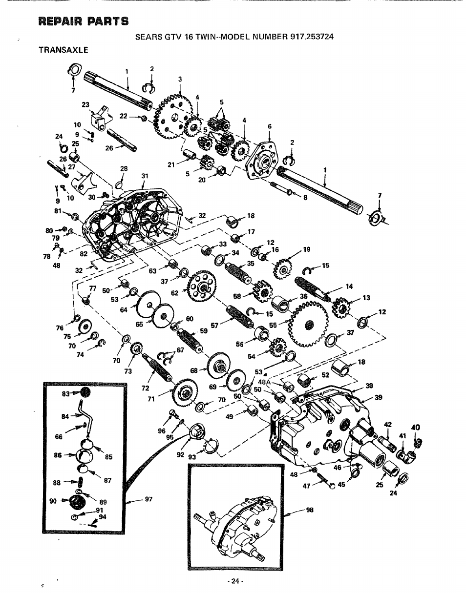 Repair parts | Craftsman 917.253724 User Manual | Page 26 / 36