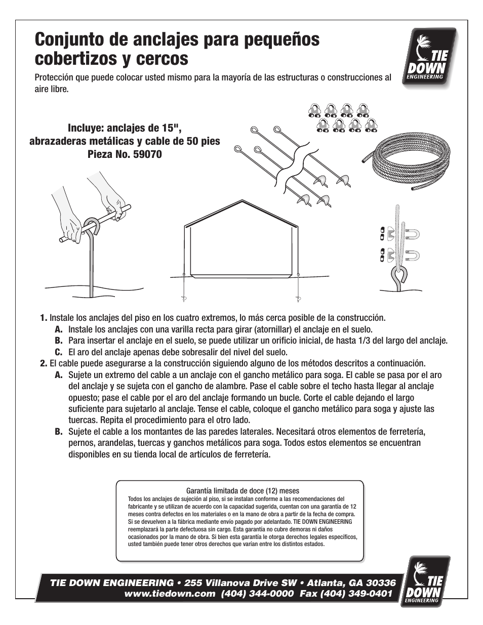Tie Down 59070 Eye Anchor Kit User Manual | Page 4 / 4