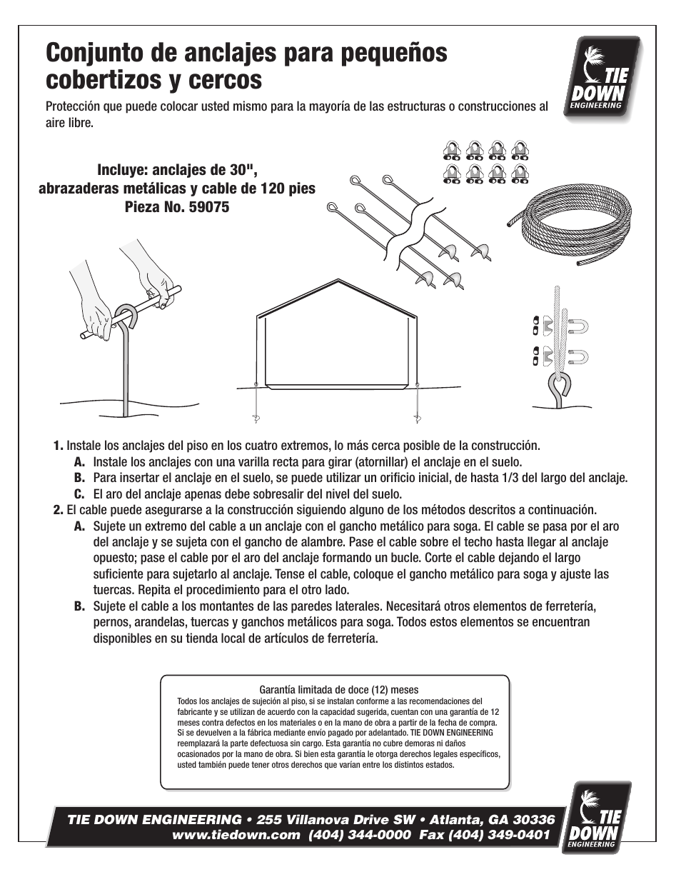 Tie Down 59075 Eye Anchor Kit User Manual | Page 4 / 4