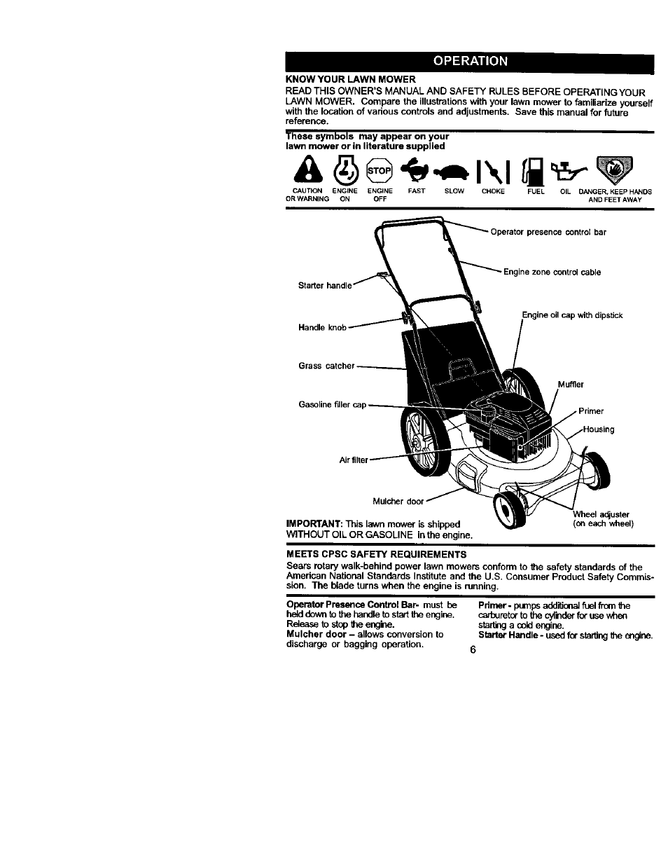 I'sr, Operation | Craftsman 917.388732 User Manual | Page 6 / 25