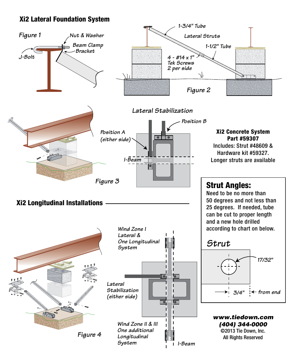 Strut, Strut angles | Tie Down Concrete Foundation System User Manual | Page 4 / 4