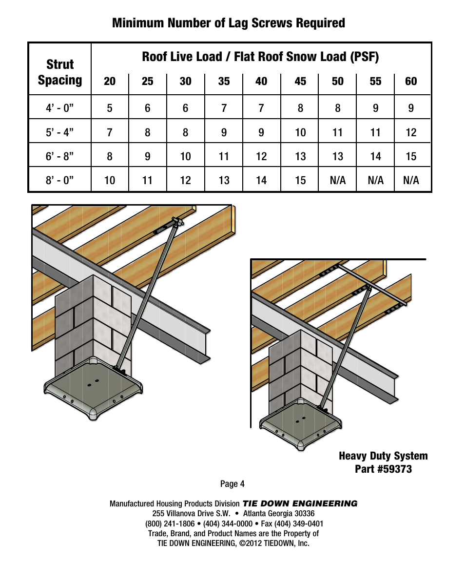 Tie Down Xi2 Frost Free foundation User Manual | Page 4 / 4
