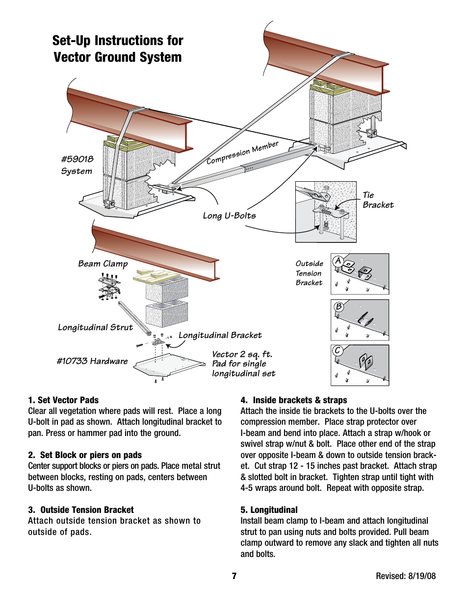 Set-up instructions for vector ground system | Tie Down Vector Dynamics Foundation System for Wind Zones lll User Manual | Page 7 / 24