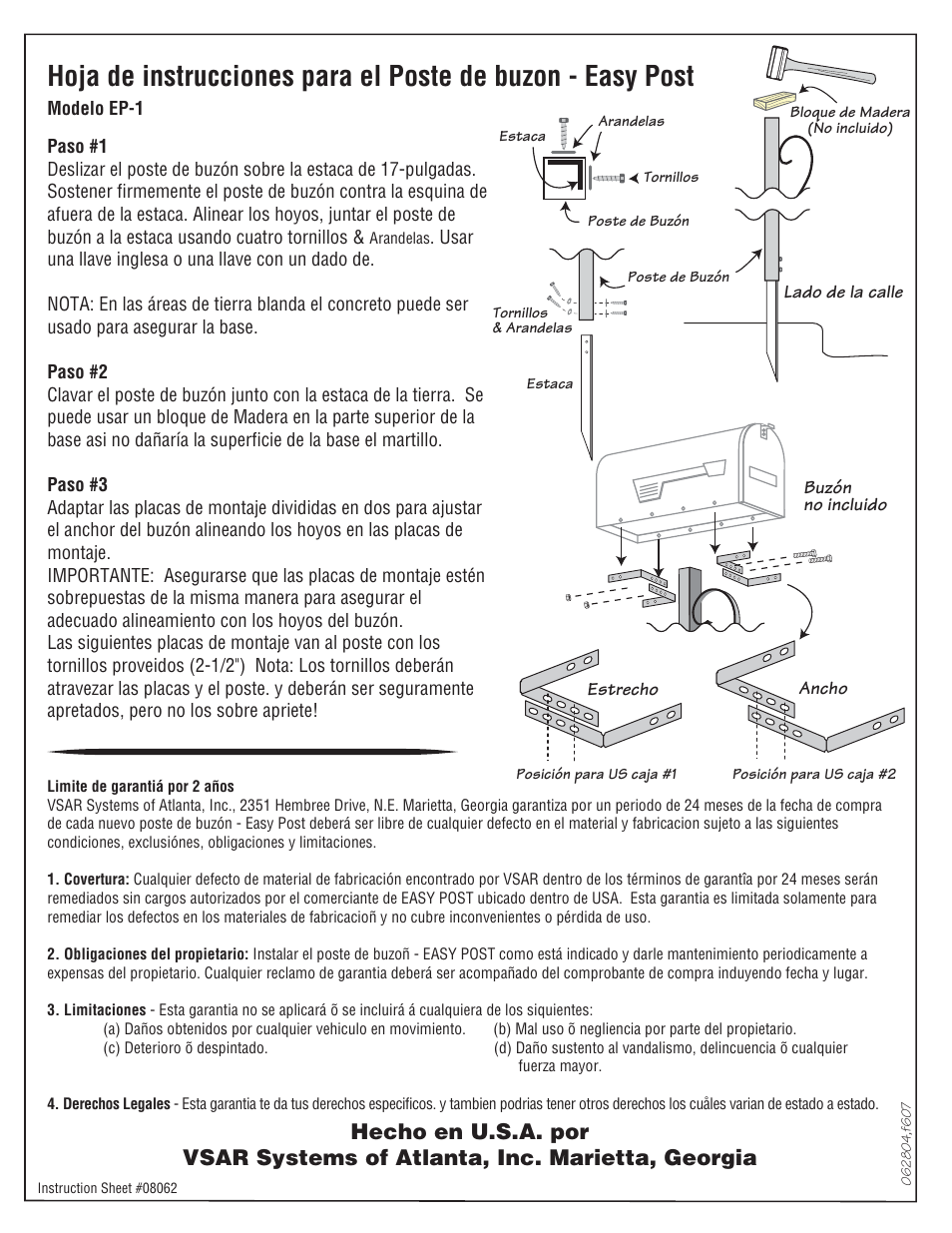 Tie Down EP-1 User Manual | Page 2 / 2