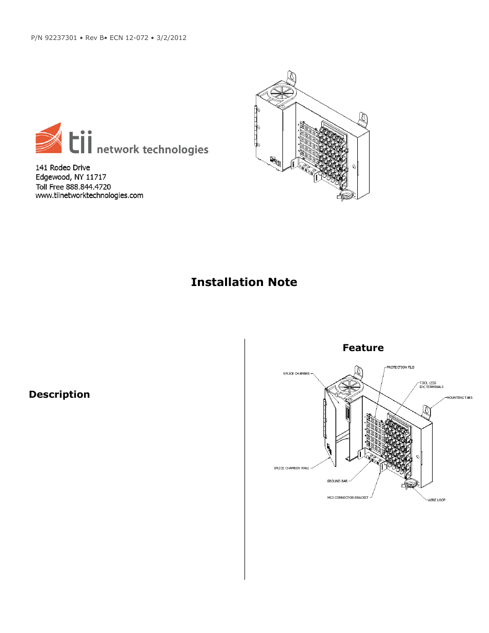 Tii IF100PFNOPNST1 User Manual | 2 pages