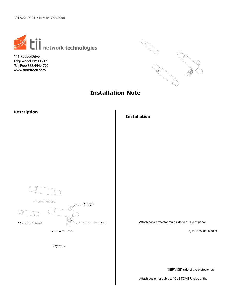 Tii 212 User Manual | 2 pages