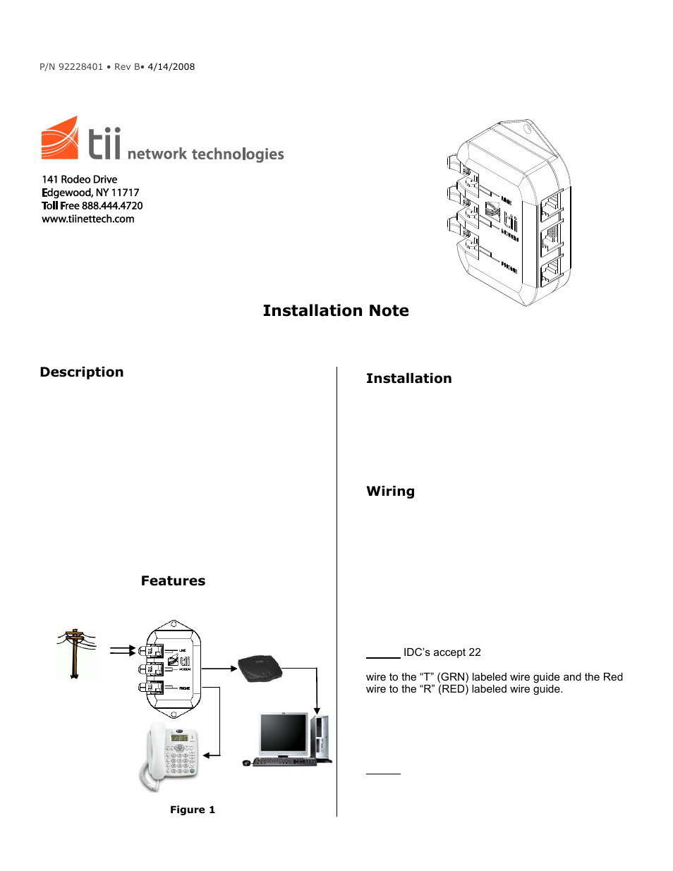 Tii 80-410V-45 User Manual | 1 page