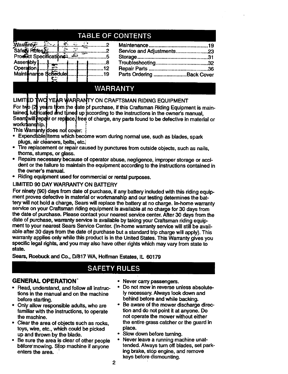 Craftsman 917.273060 User Manual | Page 2 / 68