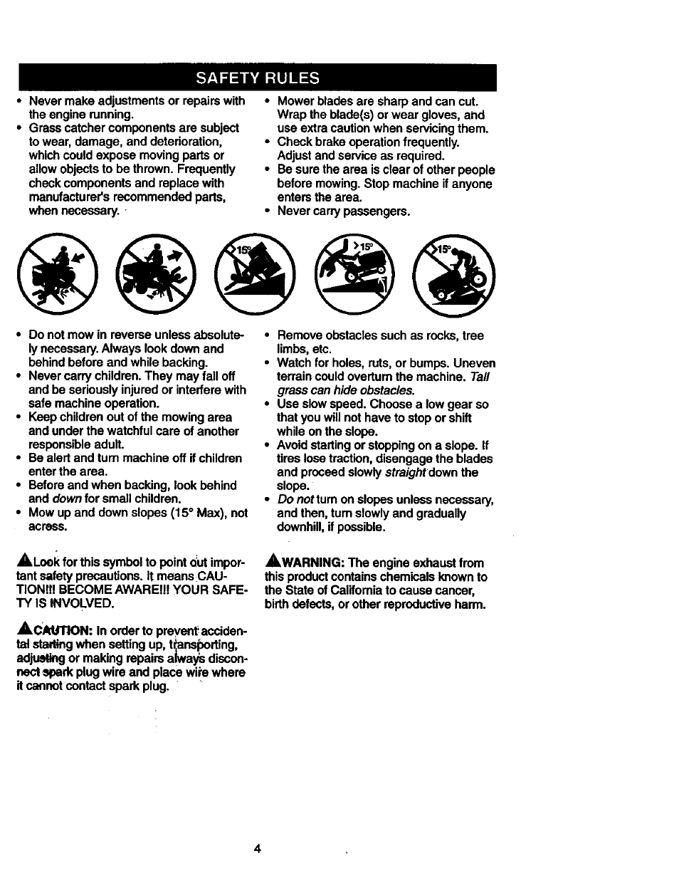 Safety rules | Craftsman 917.273060 User Manual | Page 4 / 68