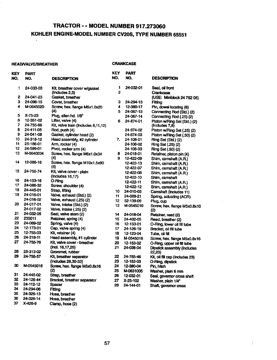 Craftsman 917.273060 User Manual | Page 57 / 68