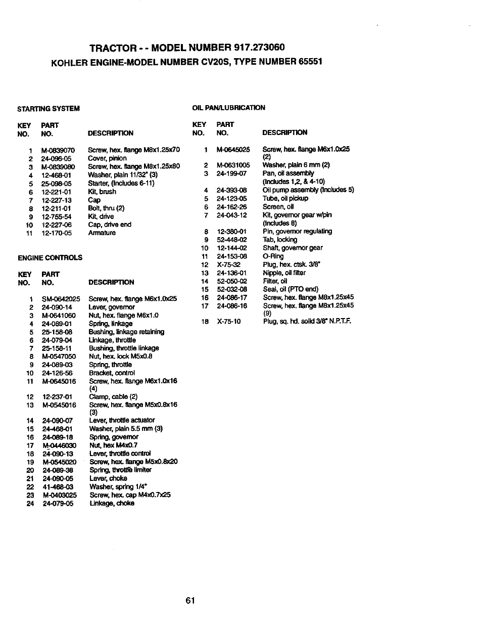 Craftsman 917.273060 User Manual | Page 61 / 68