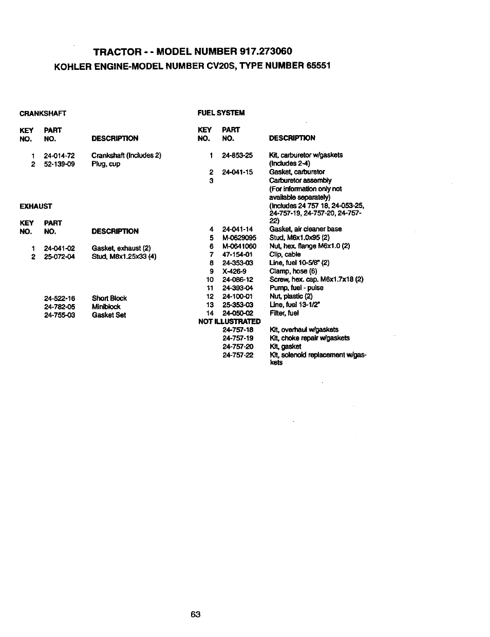 Craftsman 917.273060 User Manual | Page 63 / 68