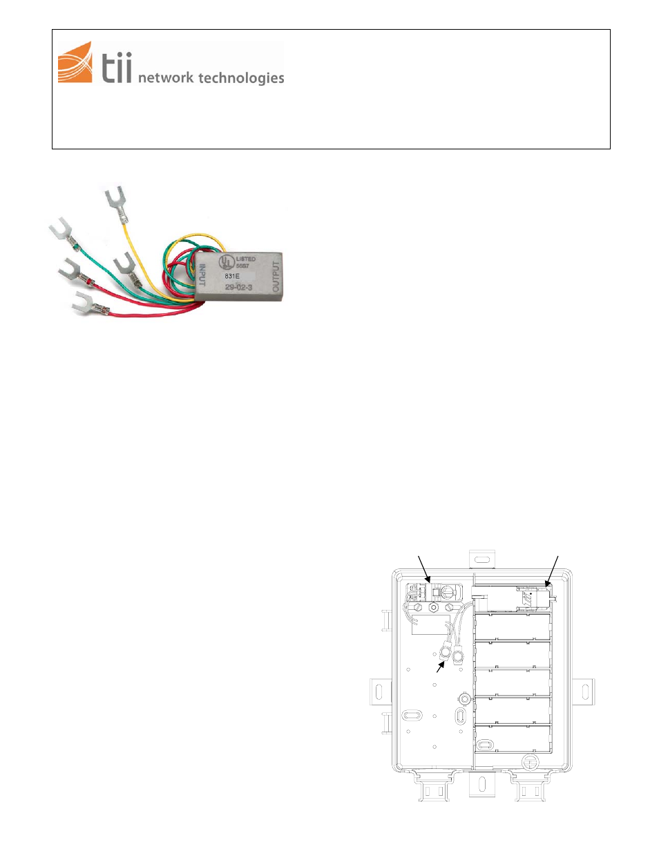 Tii 831E User Manual | 1 page