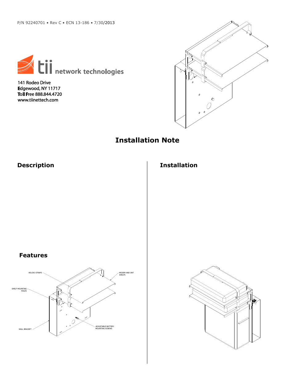 Tii ONT-SS User Manual | 1 page