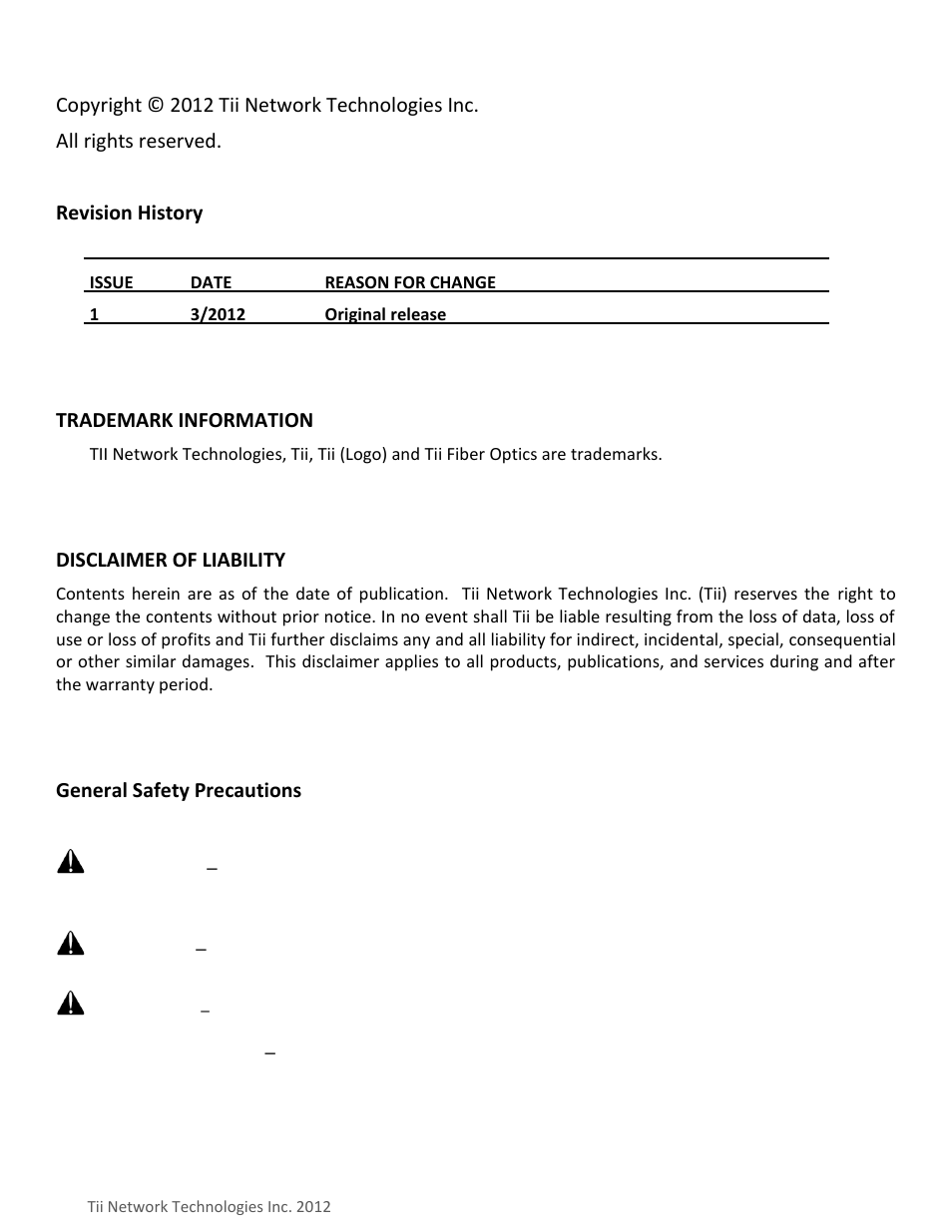 Tii FDH1 User Manual | Page 2 / 14