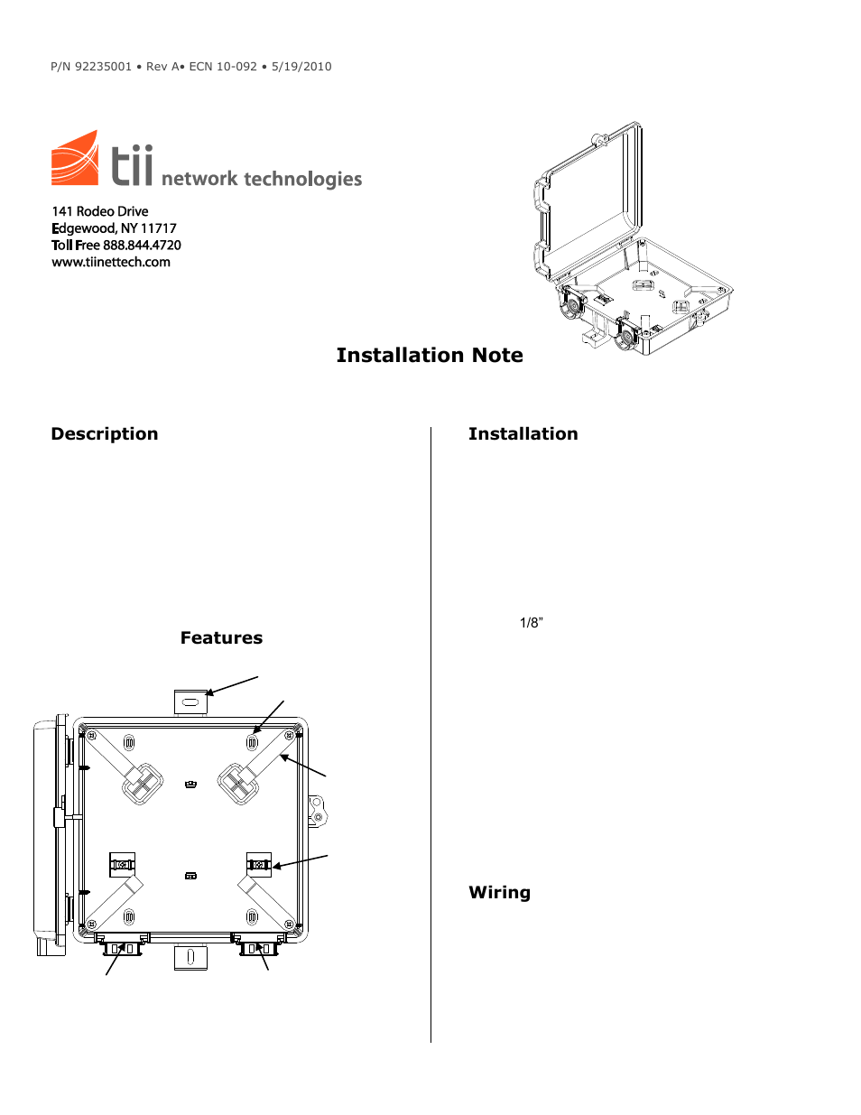 Tii 506F User Manual | 2 pages