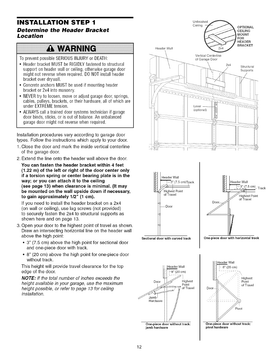 A warning | Craftsman 139.53993D User Manual | Page 12 / 76