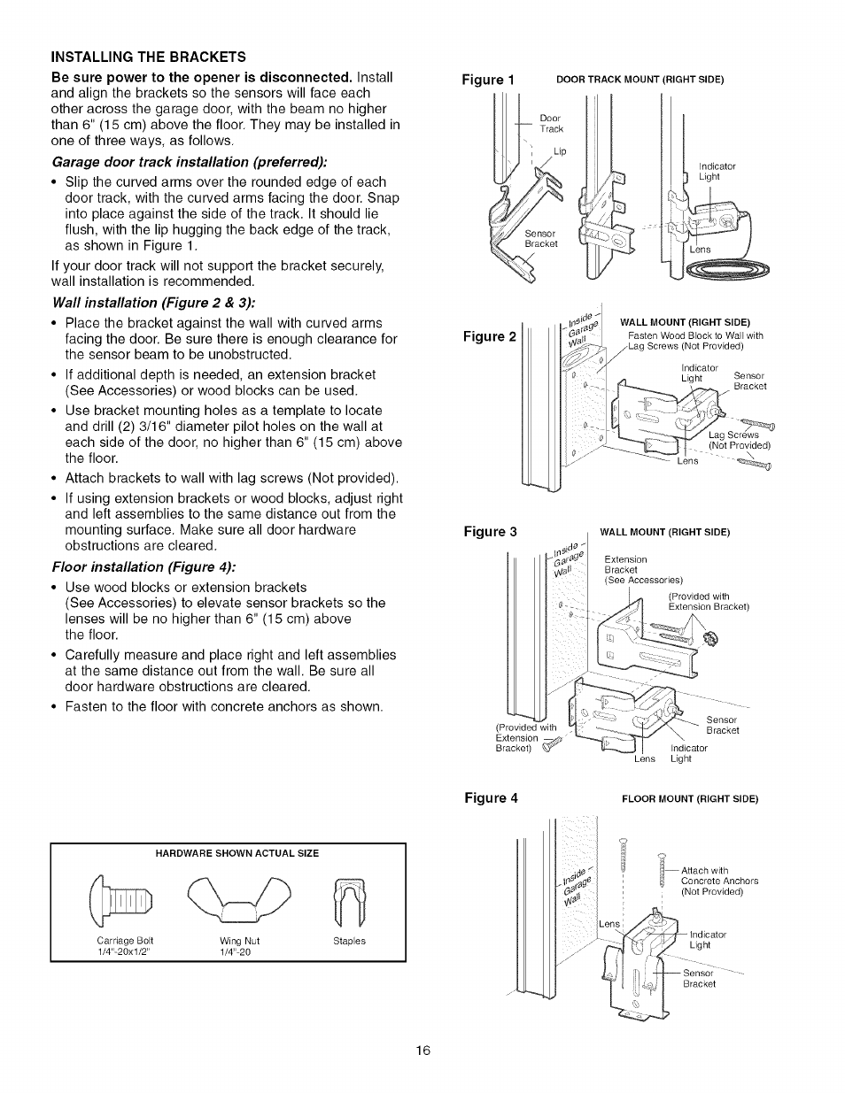 Installing the brackets, Install the header bracket | Craftsman 139.53993D User Manual | Page 16 / 76