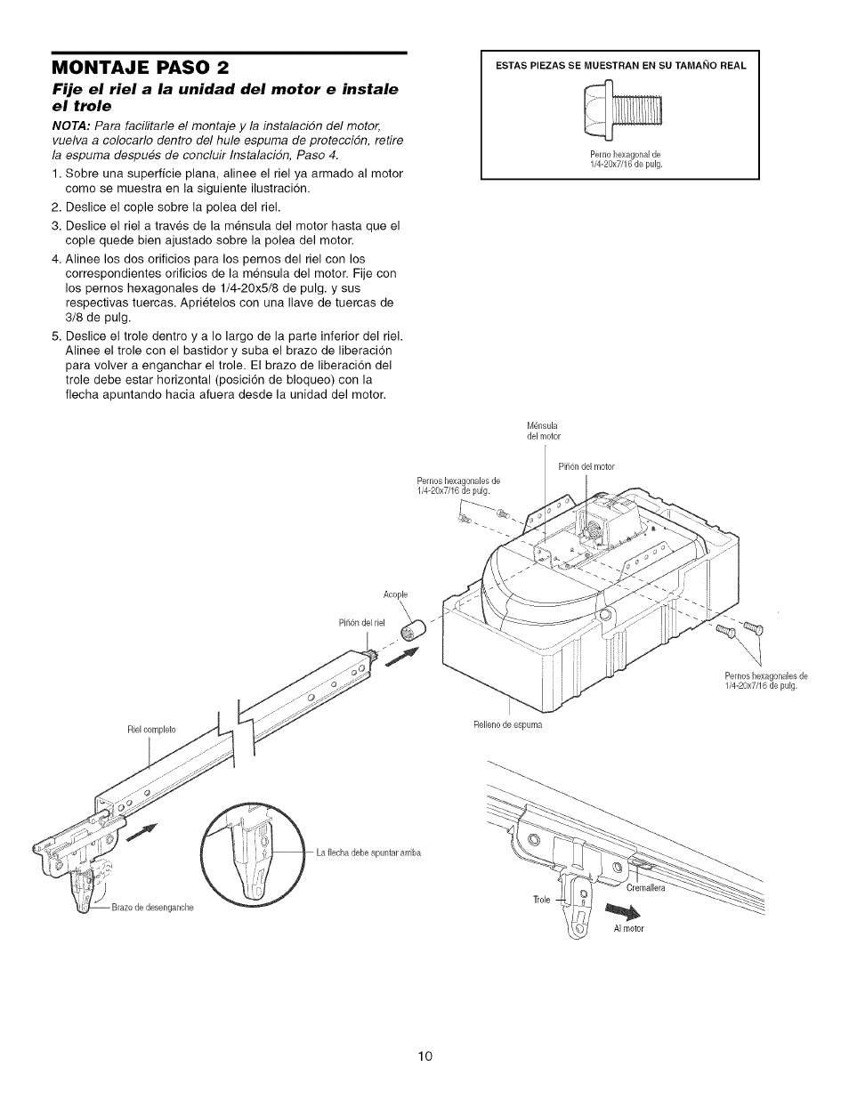 Montaje paso 2 | Craftsman 139.53993D User Manual | Page 48 / 76