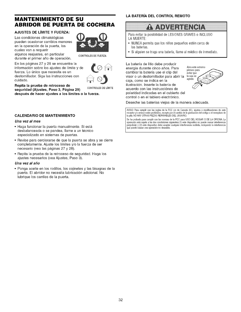 Mantenimiento de su abridor de puerta de cochera, Cómo usar su abridor de puerta de cochera | Craftsman 139.53993D User Manual | Page 70 / 76