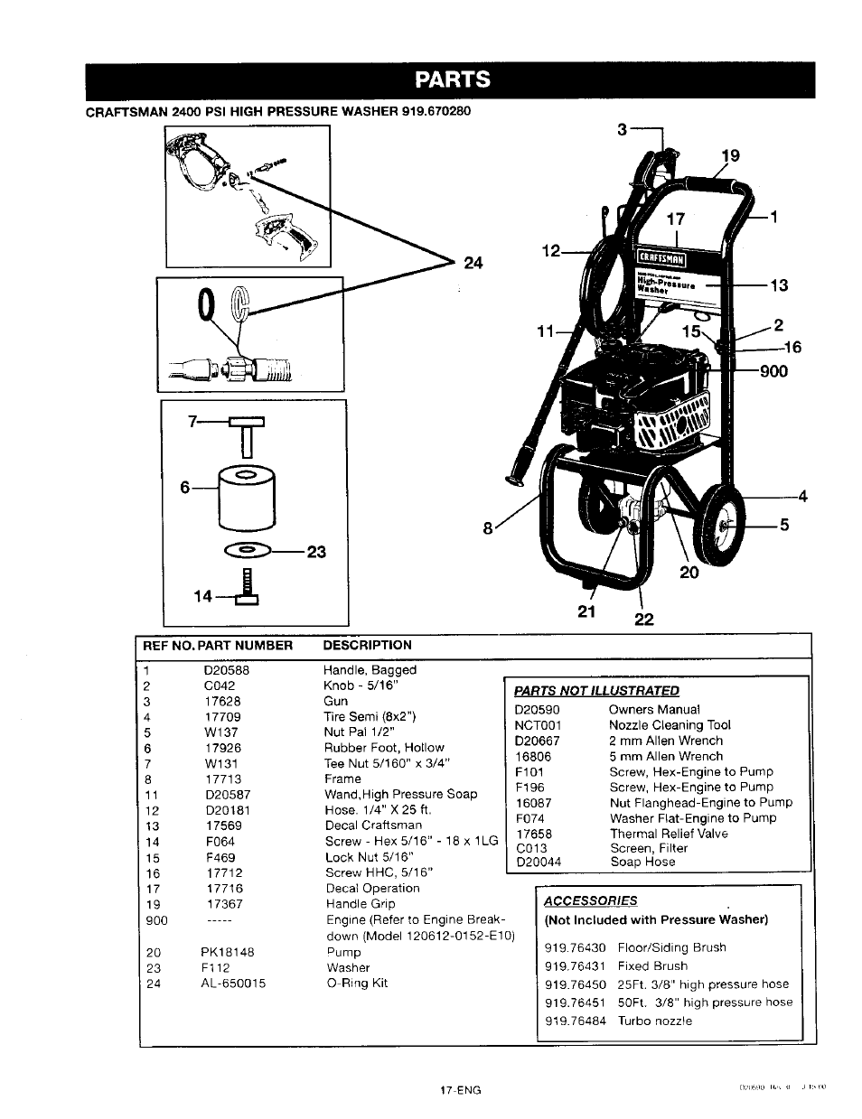 Description, Parts | Craftsman 919.670280 User Manual | Page 17 / 28