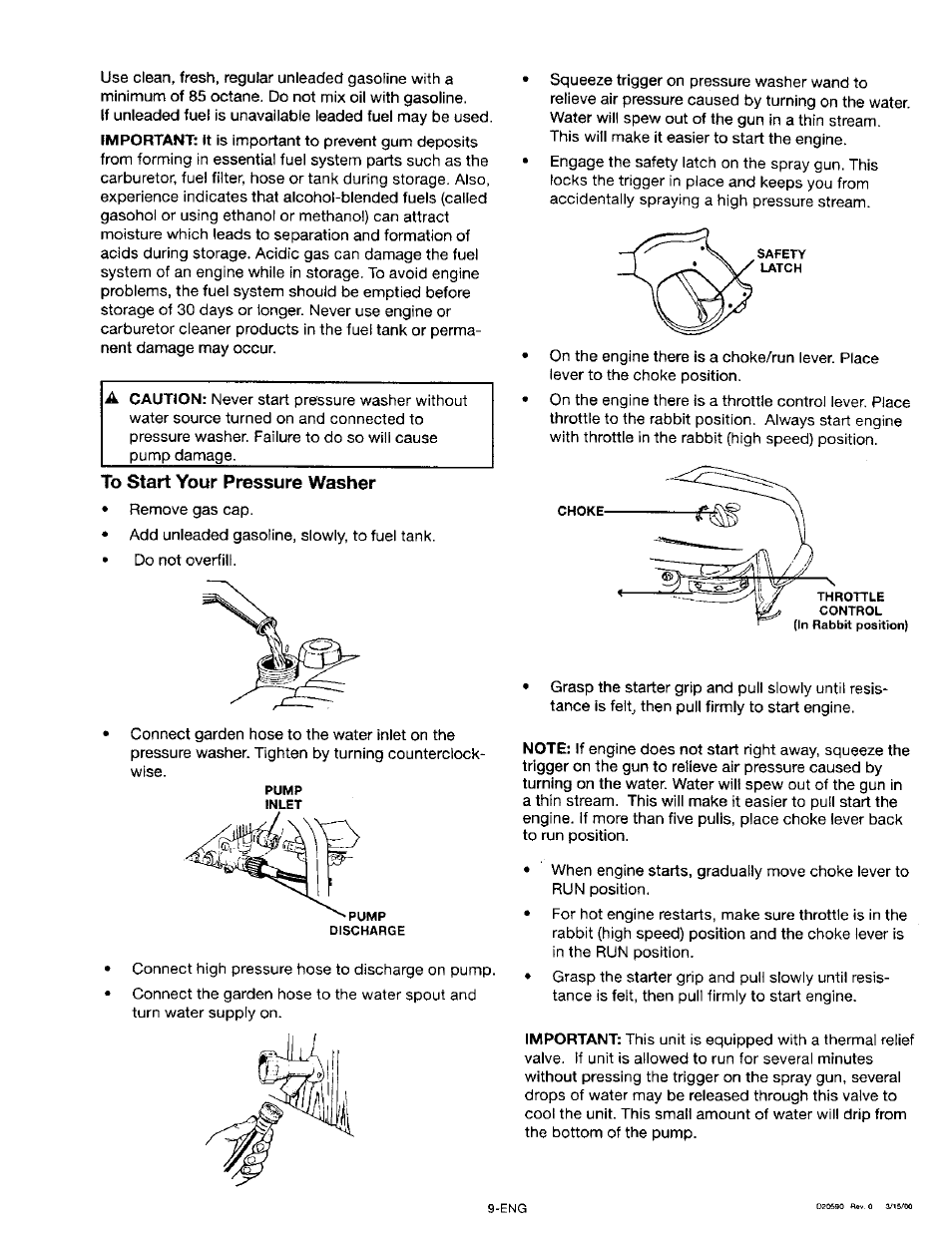To start your pressure washer | Craftsman 919.670280 User Manual | Page 9 / 28