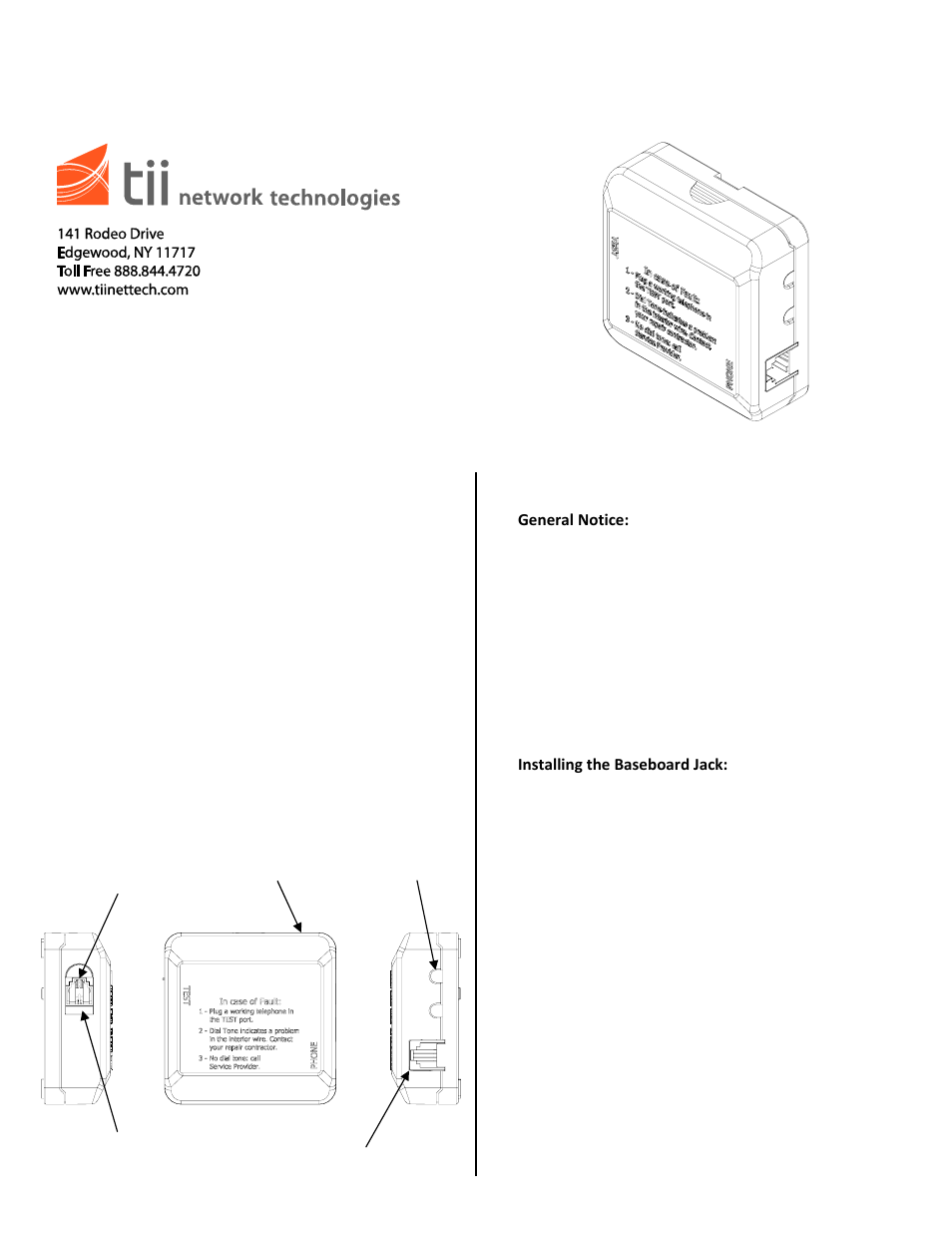 Tii 751-1T-01 User Manual | 2 pages