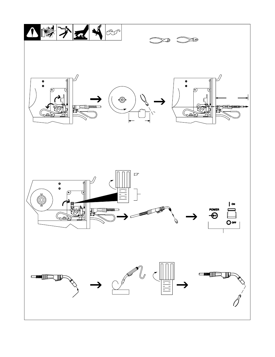 13. enhilando el alambre de soldadura | Craftsman 117.205710 User Manual | Page 51 / 68