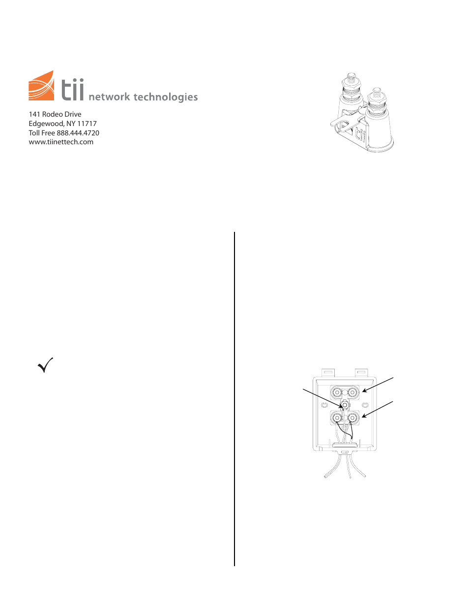 Tii 122H/122H-1 User Manual | 2 pages