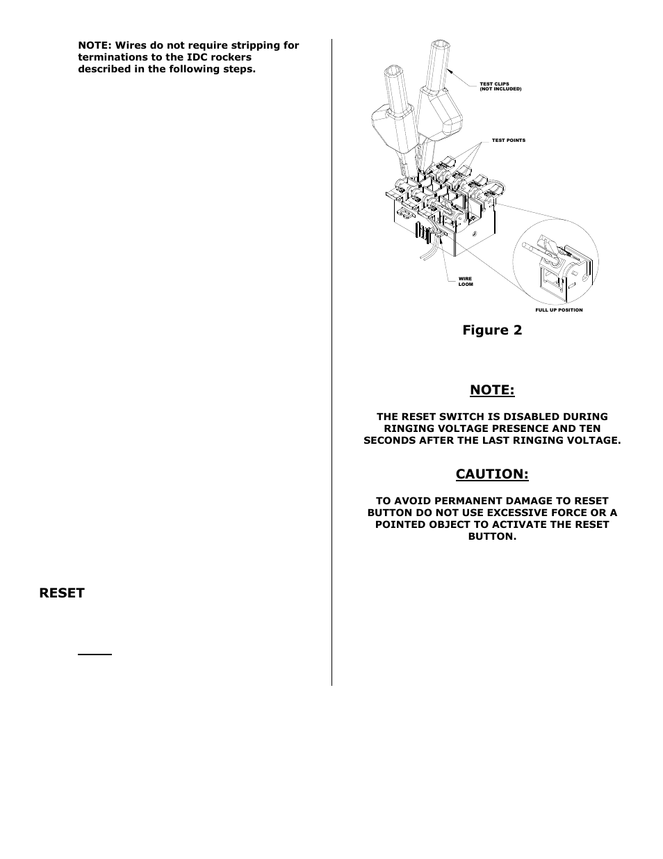 Reset, Figure 2, Caution | Tii SVMWT User Manual | Page 2 / 2