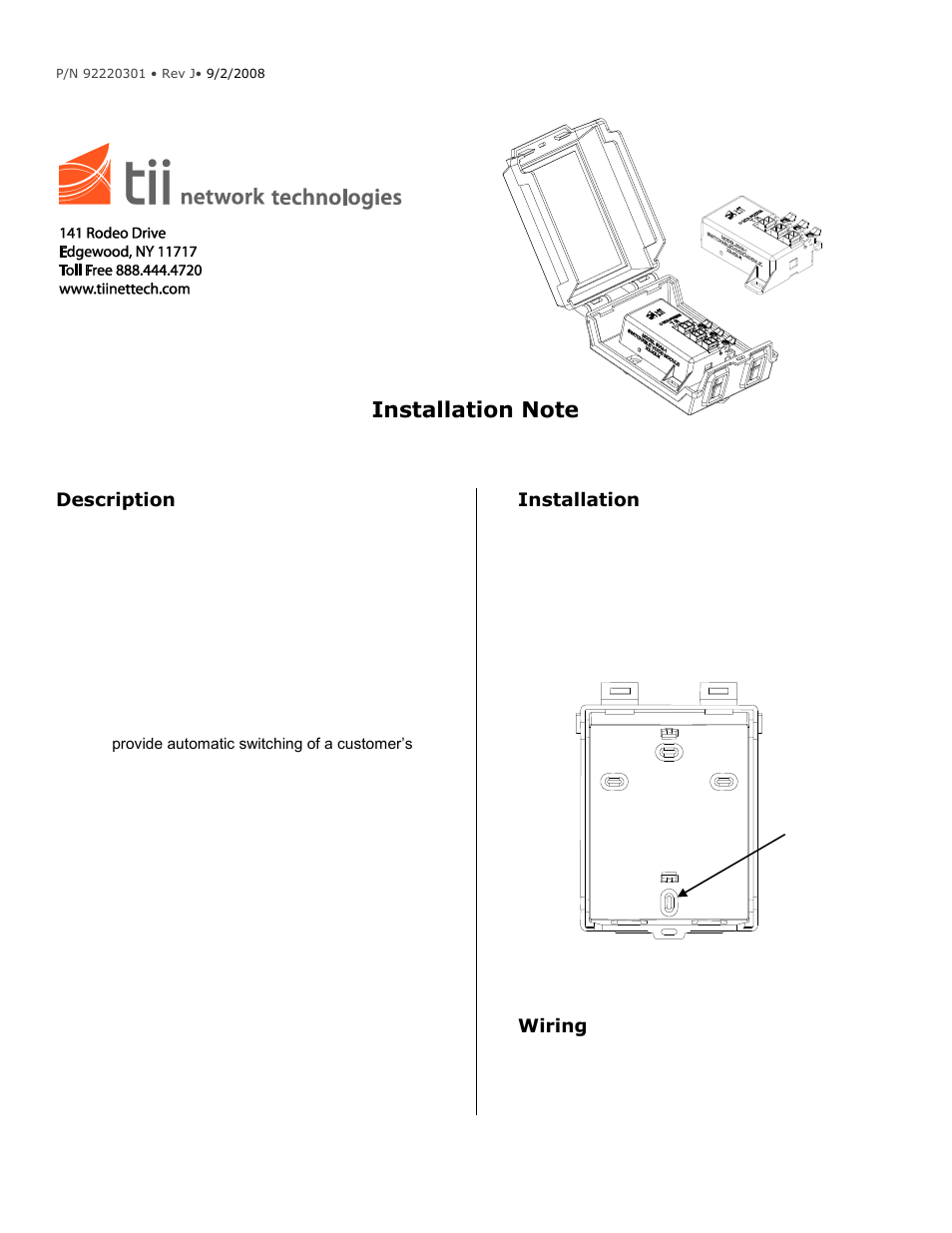 Tii SVM-SERIES User Manual | 2 pages