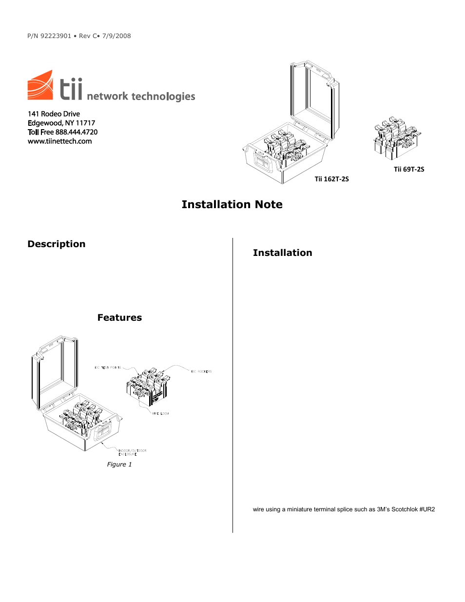 Tii 162T-2S User Manual | 2 pages