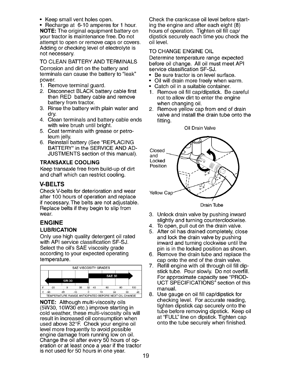 Transaxle cooling, Lubrication | Craftsman 917.272850 User Manual | Page 19 / 56