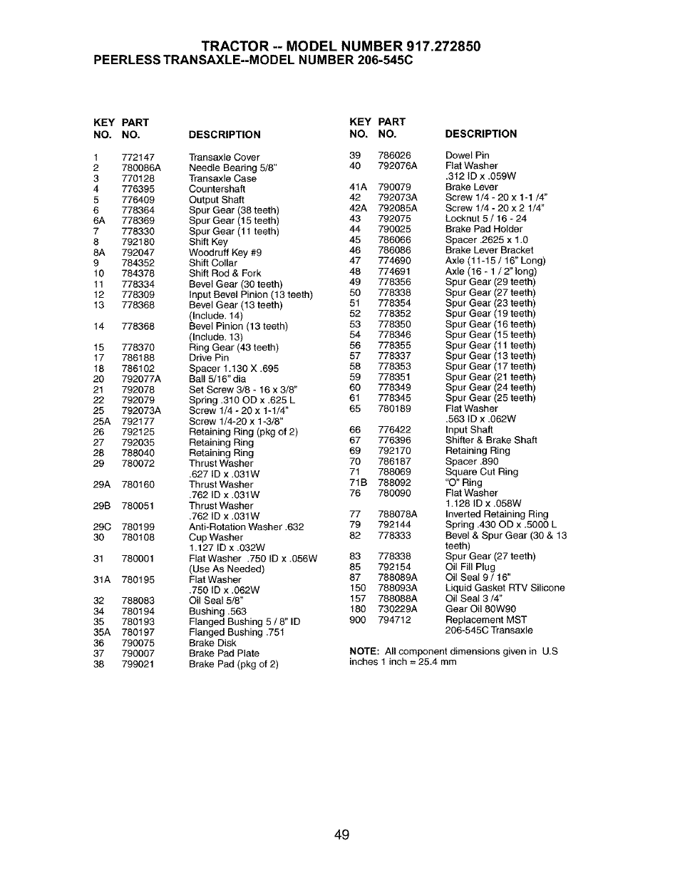 Craftsman 917.272850 User Manual | Page 49 / 56