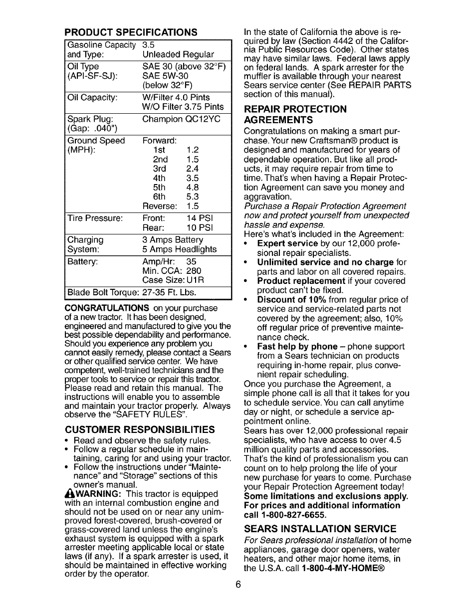 Craftsman 917.272850 User Manual | Page 6 / 56