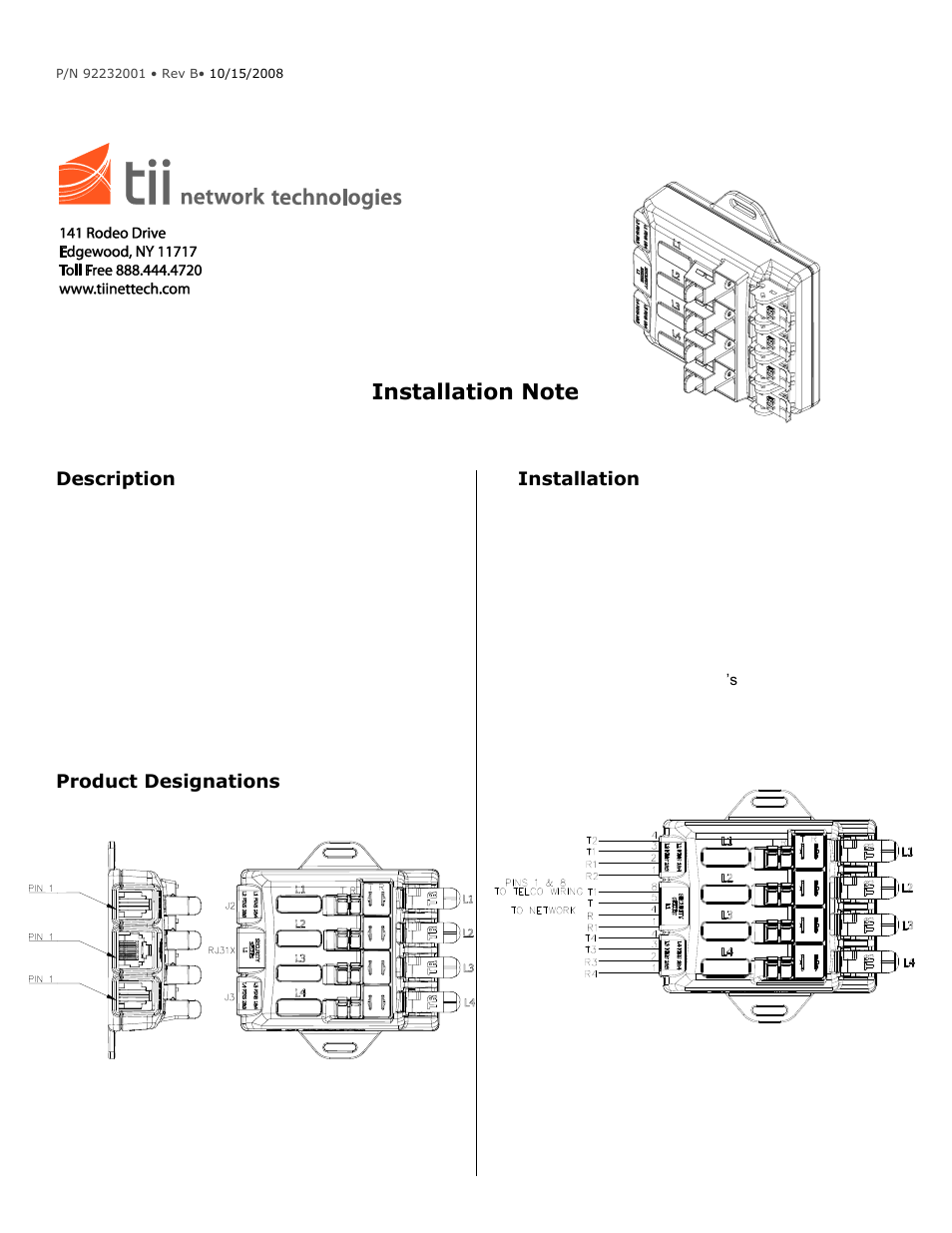 Tii DVC-4 User Manual | 2 pages