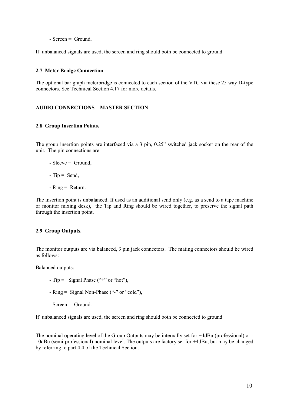 TL Audio VTC User Manual | Page 10 / 52