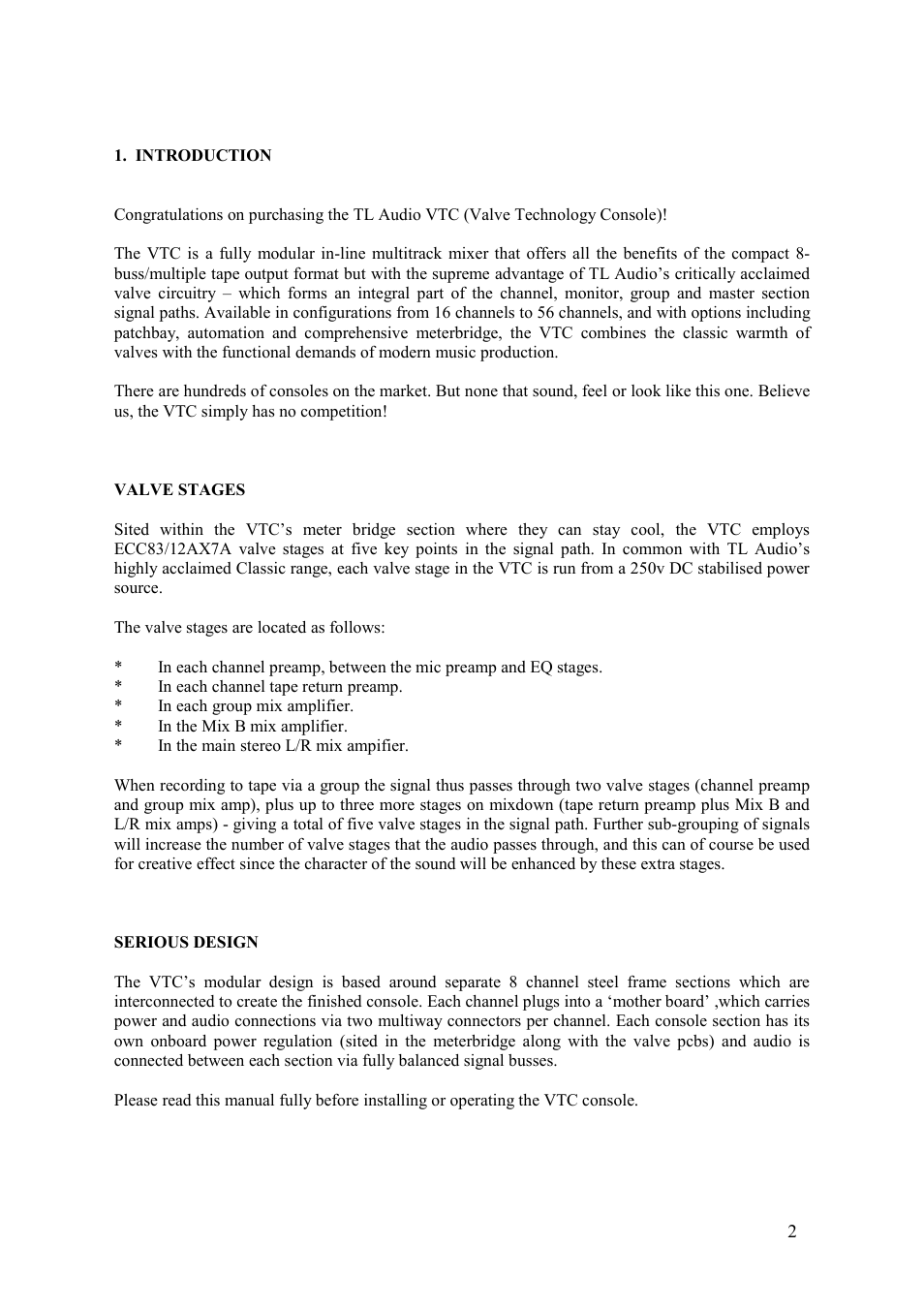 TL Audio VTC User Manual | Page 2 / 52