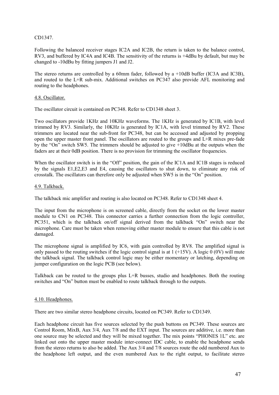 TL Audio VTC User Manual | Page 47 / 52